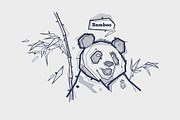 vector tattoo illustration panda