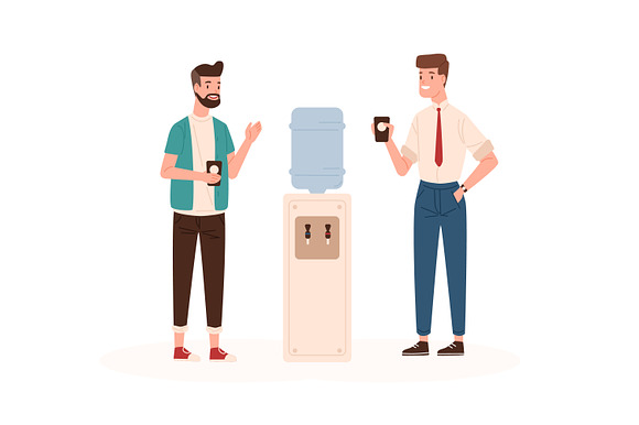 Office water cooler talk in Illustrations - product preview 3