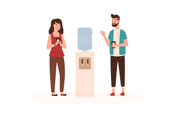 Office water cooler talk in Illustrations - product preview 4