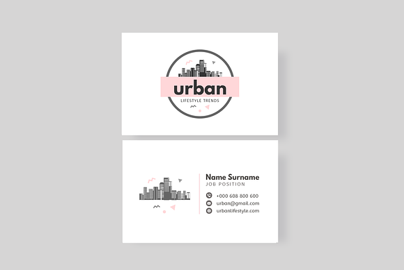 Urban business cards - 6 Designs in Business Card Templates - product preview 3