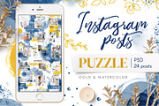 Instagram Puzzle Template - 24 Posts