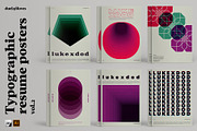 Typographic resume posters - vol. 2
