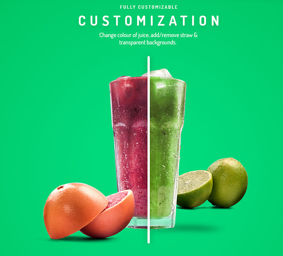 Organic Juice Premium Hero Templates in Scene Creator Mockups - product preview 3