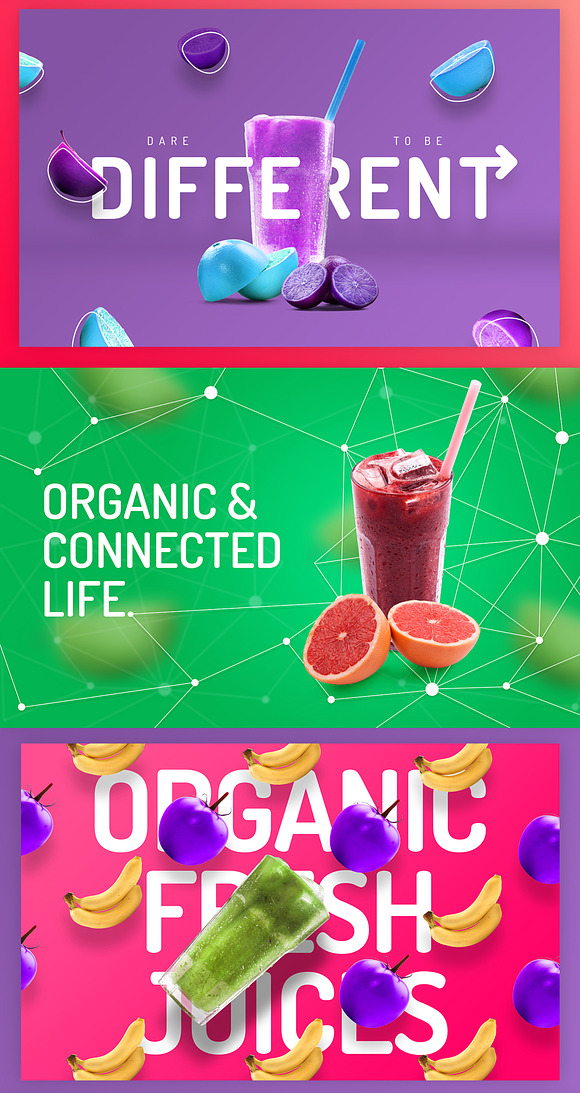 Organic Juice Premium Hero Templates in Scene Creator Mockups - product preview 6