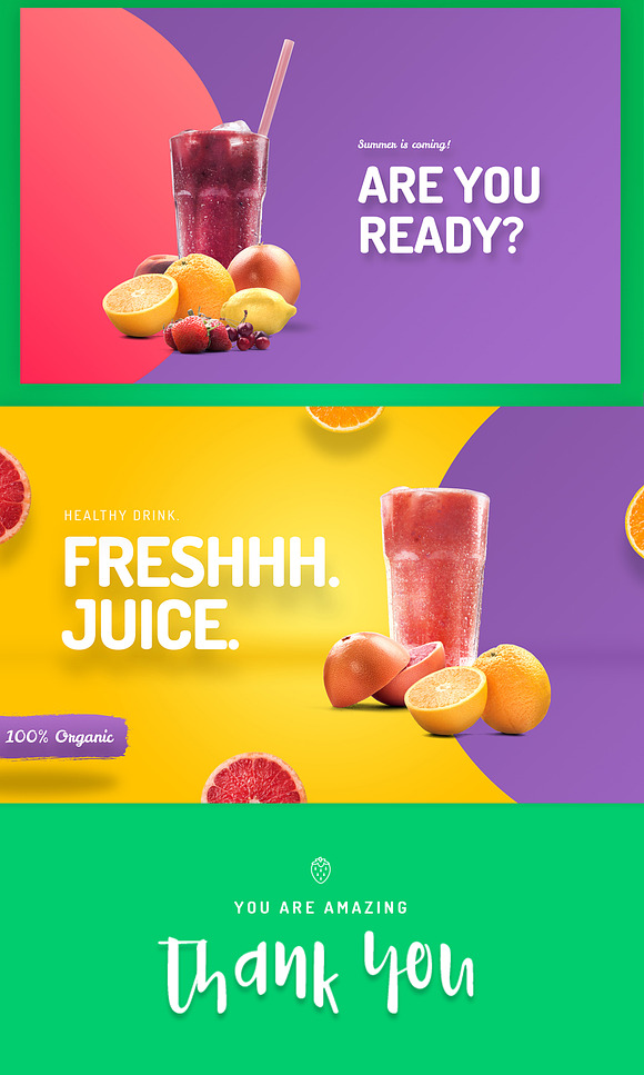 Organic Juice Premium Hero Templates in Scene Creator Mockups - product preview 8