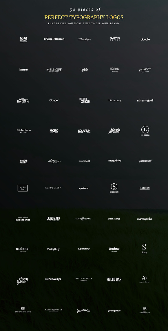 Fifty Typography Logos Bundle in Logo Templates - product preview 4