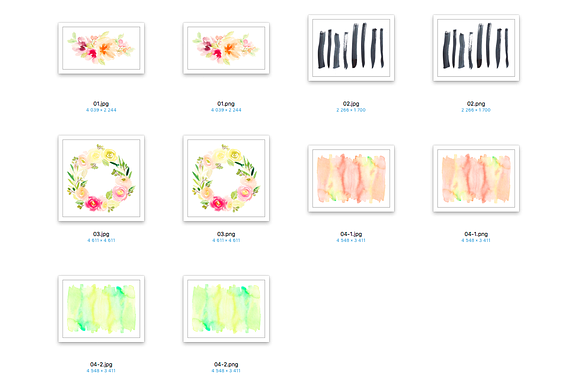 Set of watercolor postcards in Postcard Templates - product preview 4