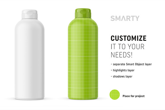 Matt cosmetic bottle mockup in Product Mockups - product preview 1