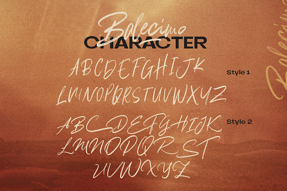 Balecimo - Ordinary Brush Font in Script Fonts - product preview 9