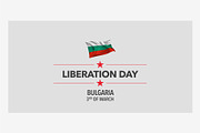 Bulgaria liberation day vector card