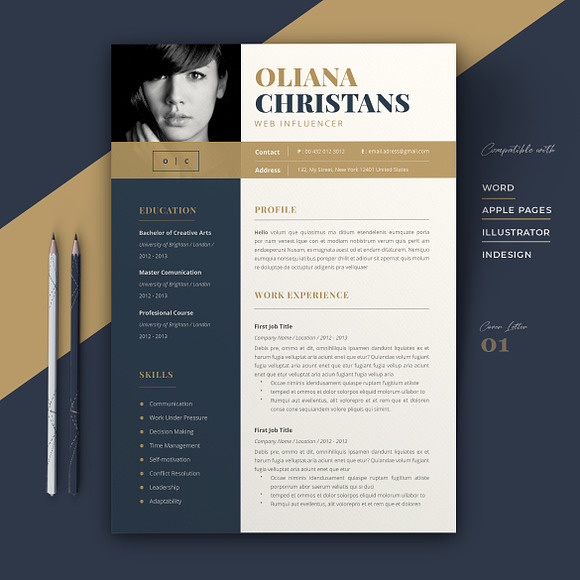 Resume Template / Cv in Resume Templates - product preview 6