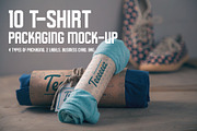 T-shirt packaging mock-ups