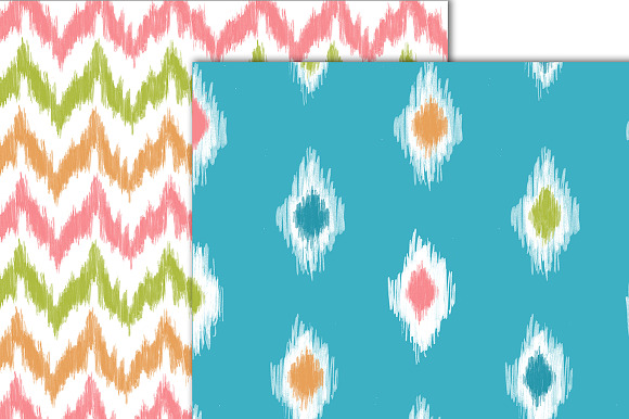 Hand Painted Ikat Patterns Pk.2 in Patterns - product preview 2