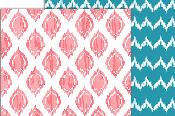 Hand Painted Ikat Patterns Pk.2 in Patterns - product preview 3