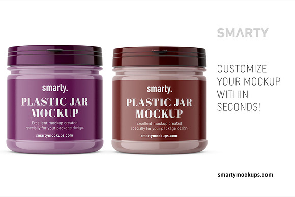Glossy suplement jar mockup in Product Mockups - product preview 2