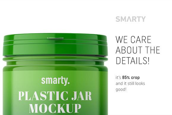 Glossy suplement jar mockup in Product Mockups - product preview 3