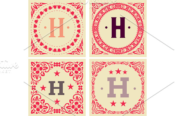Retro cards set templates. in Illustrations - product preview 1
