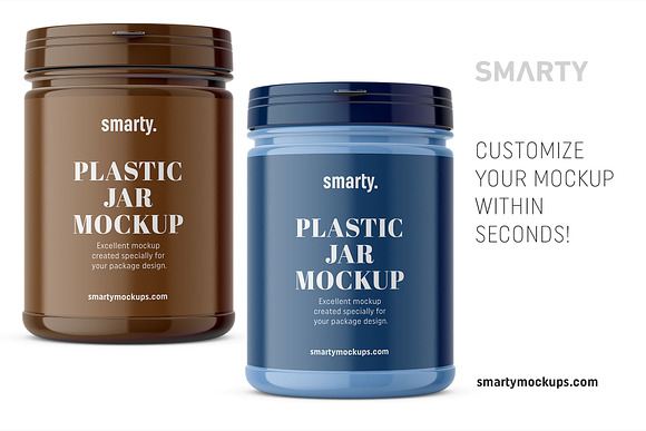 Glossy suplement jar mockup in Product Mockups - product preview 2