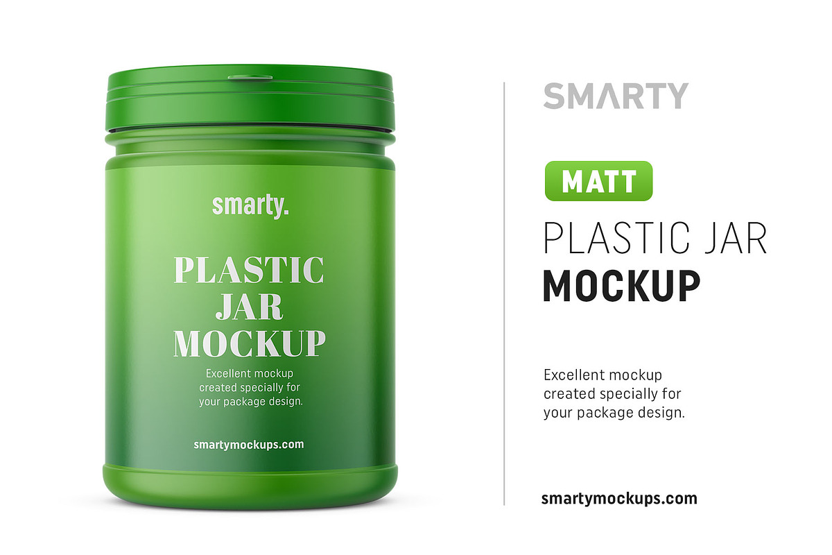 Matt suplement jar mockup in Product Mockups - product preview 8