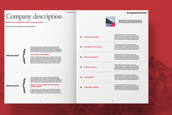 Red Business Brochure Layout in Brochure Templates - product preview 2