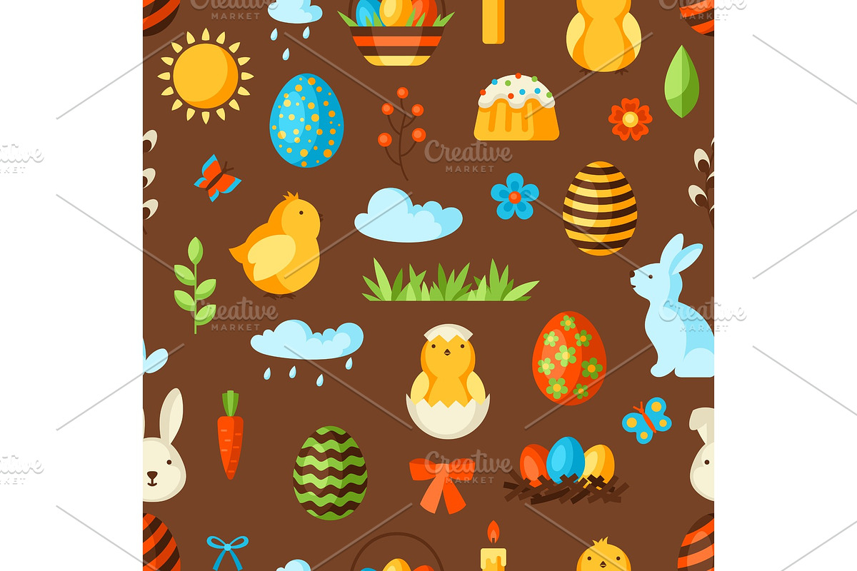 Happy Easter seamless pattern with in Patterns - product preview 8