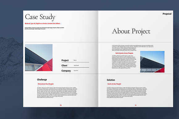Project Proposal Layout in Brochure Templates - product preview 5