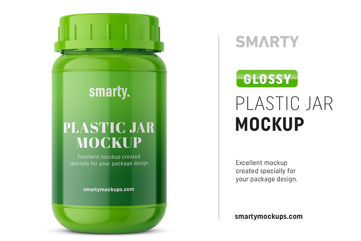 Glossy jar mockup in Product Mockups - product preview 8