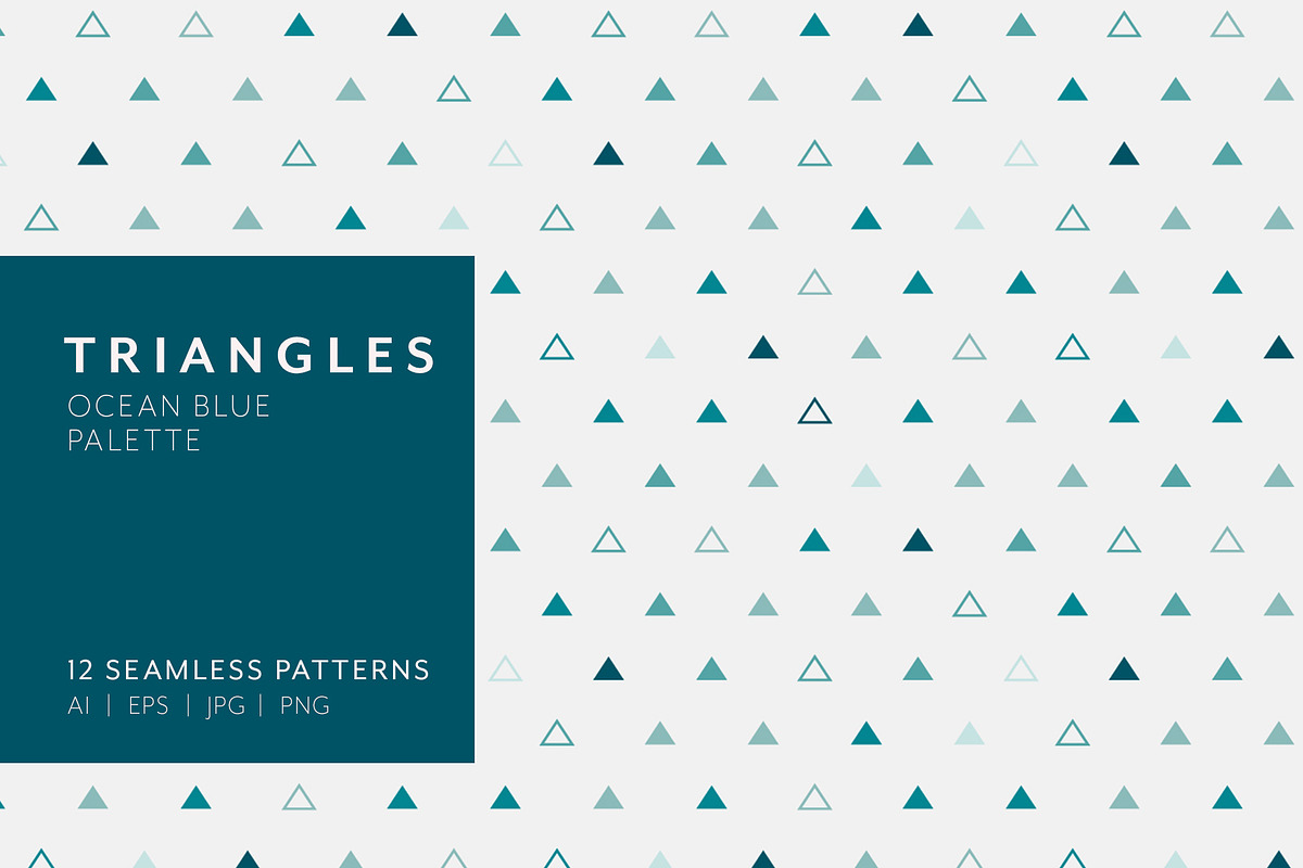 Triangle Patterns - Ocean Blue in Patterns - product preview 8