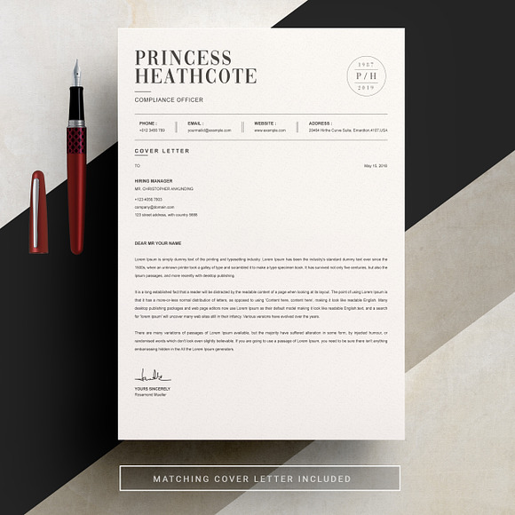 CV Template/Resume Template in Letter Templates - product preview 2
