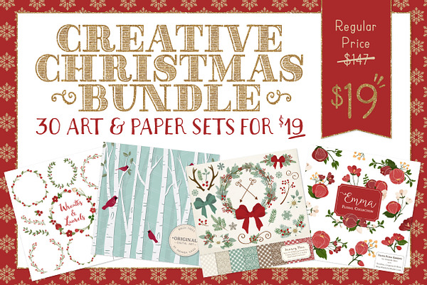 Huge Christmas Art Bundle - Save 87%
