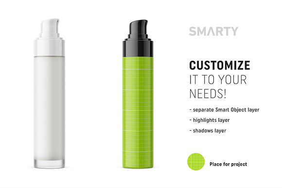 Airlss bottle mockup in Product Mockups - product preview 1