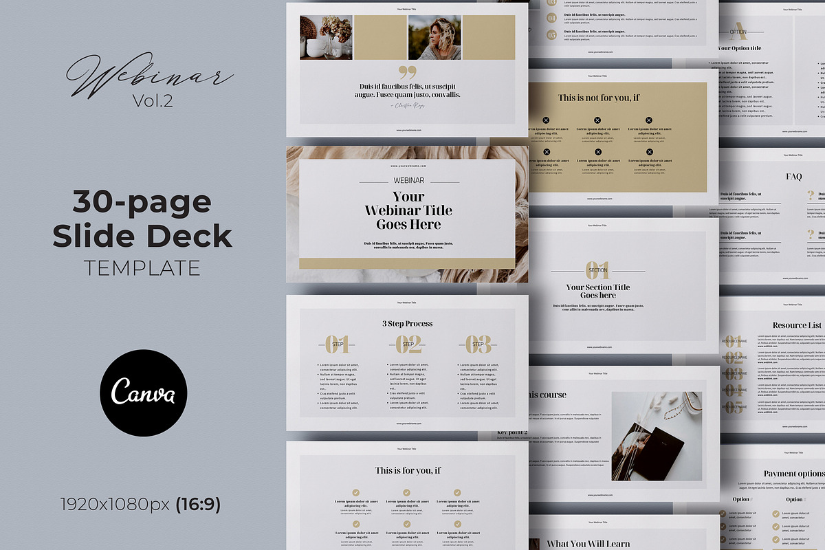 Webinar Slide Deck Canva Template in Presentation Templates - product preview 8