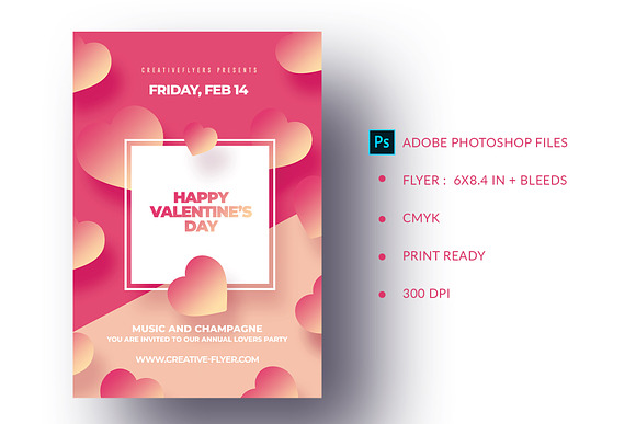 Valentines Day Cards Invitation in Card Templates - product preview 1