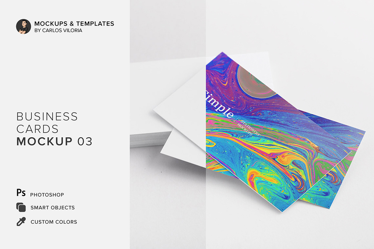 Business Cards Mockup 03 in Branding Mockups - product preview 8