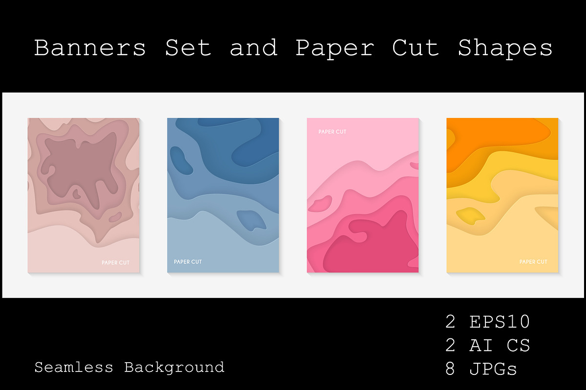 Banners Seamless Pattern Paper Cut in Patterns - product preview 8