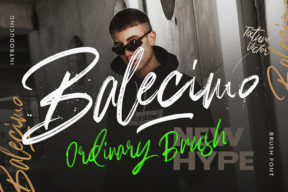 Balecimo - Ordinary Brush Font in Script Fonts - product preview 10