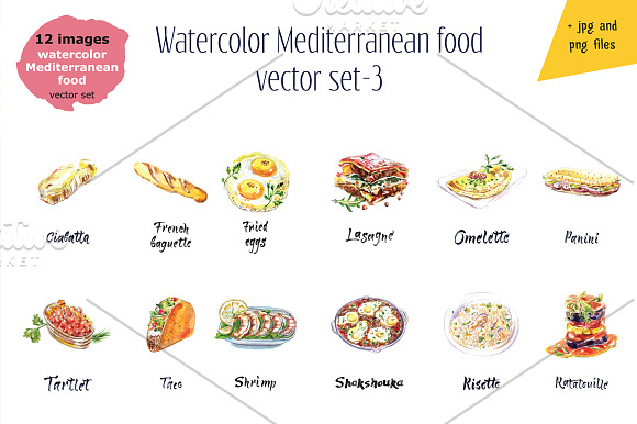 Mediterranean food-3 in Illustrations - product preview 6