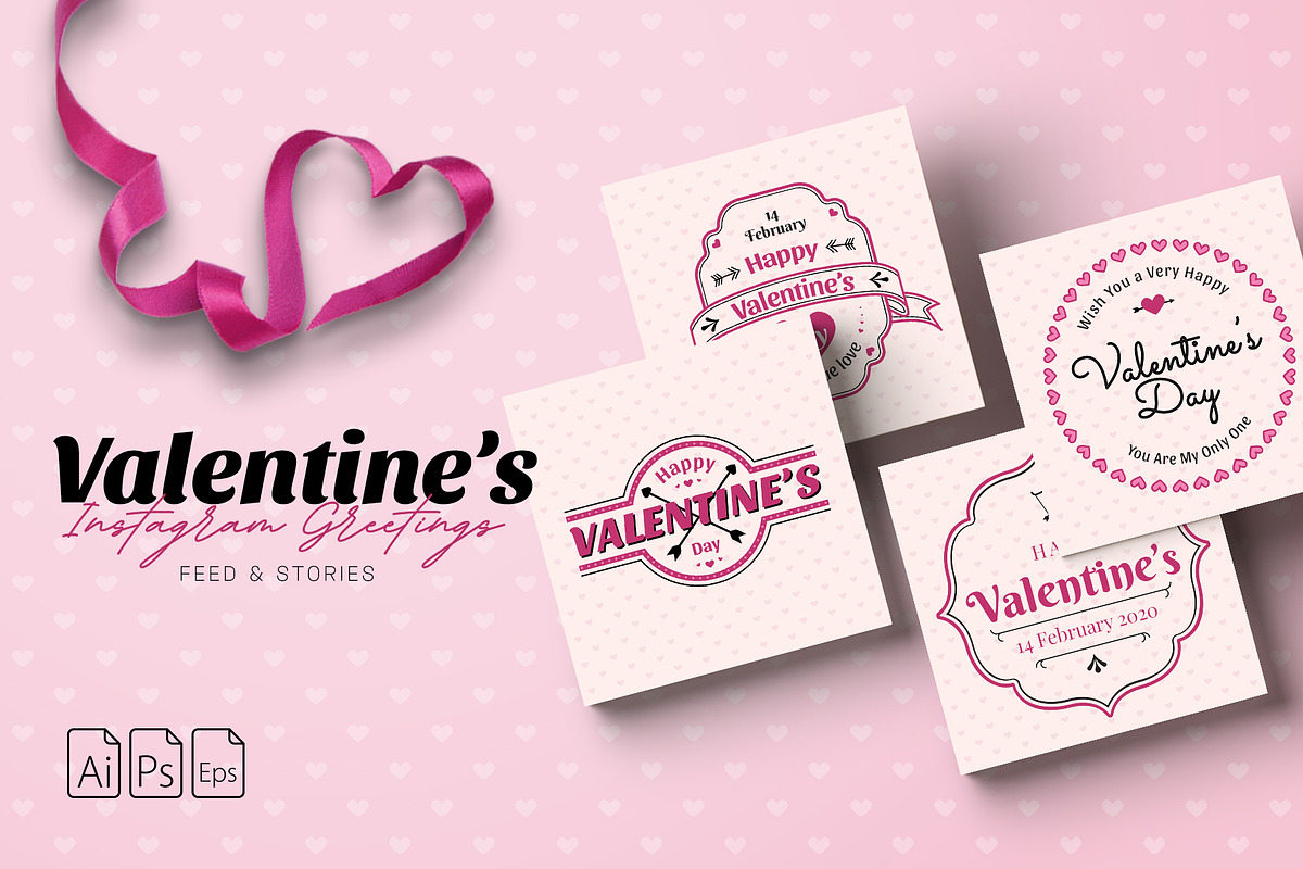 Valentine's Instagram Greeting in Instagram Templates - product preview 8