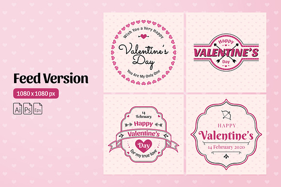 Valentine's Instagram Greeting in Instagram Templates - product preview 2