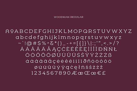 Woodman Slab Serif Font in Slab Serif Fonts - product preview 12