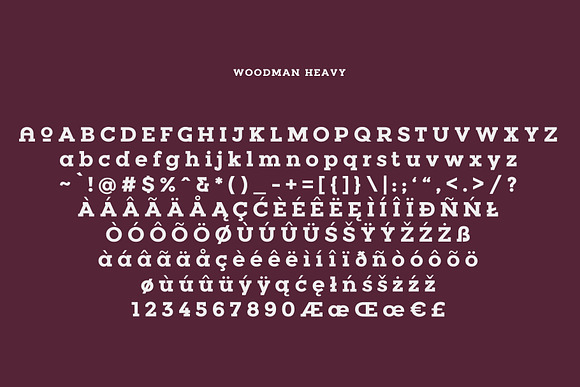 Woodman Slab Serif Font in Slab Serif Fonts - product preview 14