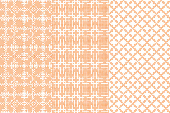 Peach Geometric Tiles Patterns in Patterns - product preview 1