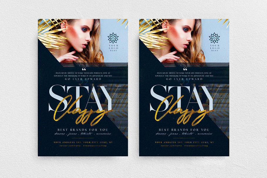 Stay Classy Flyer + Instagram Post in Flyer Templates - product preview 8