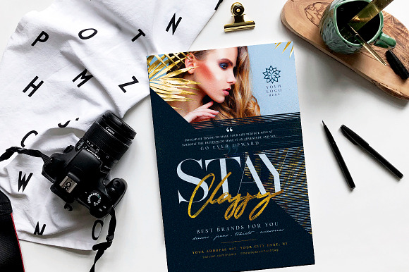 Stay Classy Flyer + Instagram Post in Flyer Templates - product preview 1