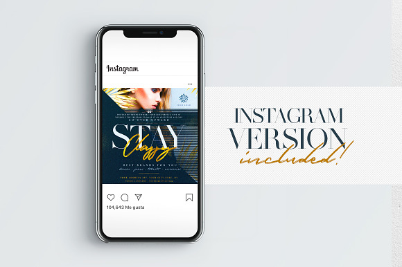 Stay Classy Flyer + Instagram Post in Flyer Templates - product preview 2