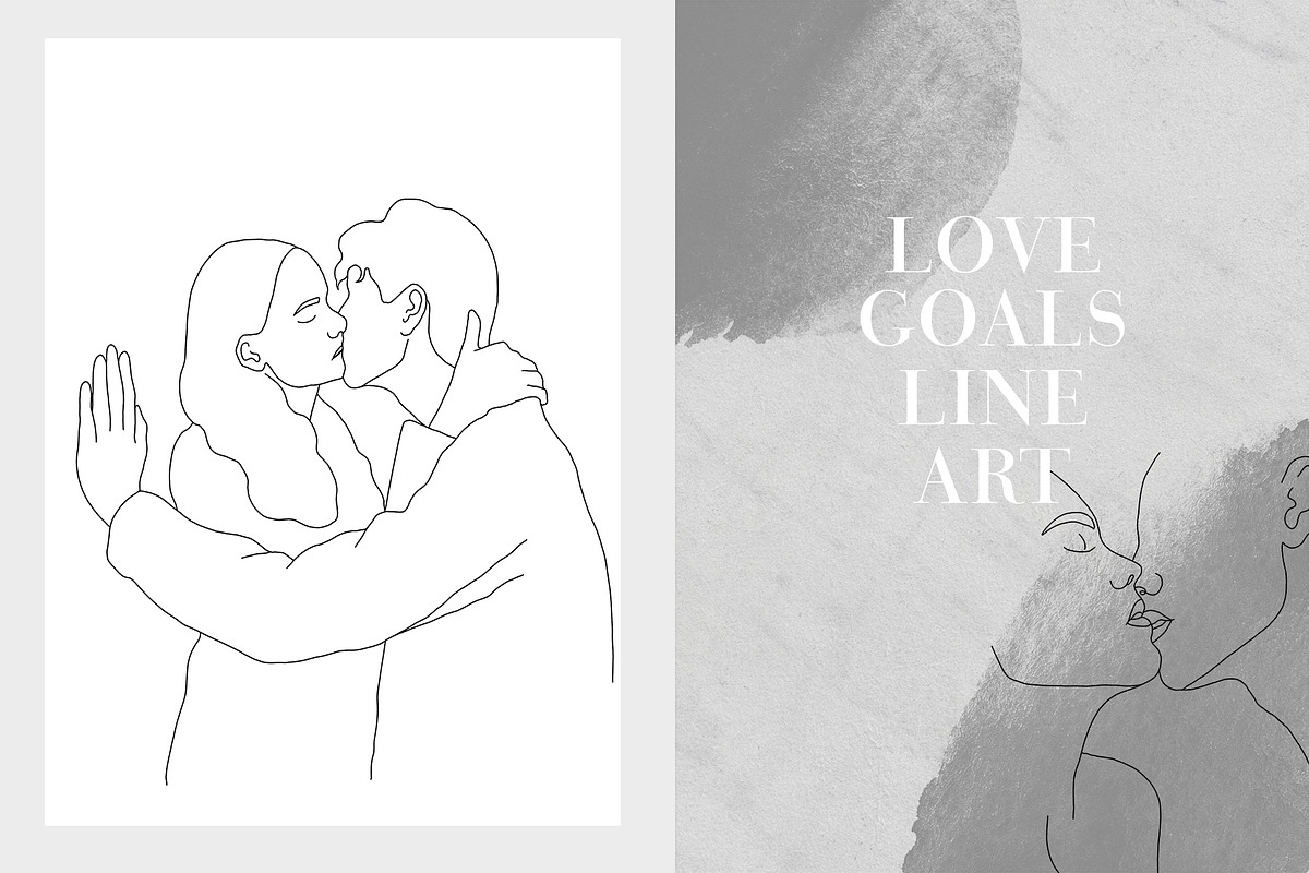 10 Love Goals Line Art in Illustrations - product preview 8
