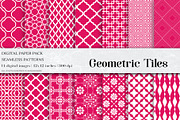 Ruby Geometric Tiles Patterns