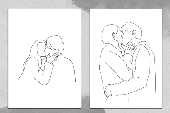 10 Love Goals Line Art in Illustrations - product preview 4