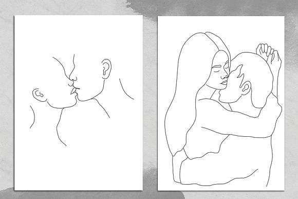 10 Love Goals Line Art in Illustrations - product preview 5