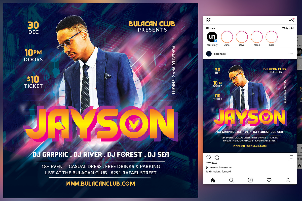 DJ Club Flyer in Flyer Templates - product preview 8